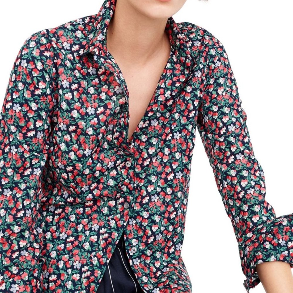 J.Crew Liberty Sarah Floral Perfect Shirt 10